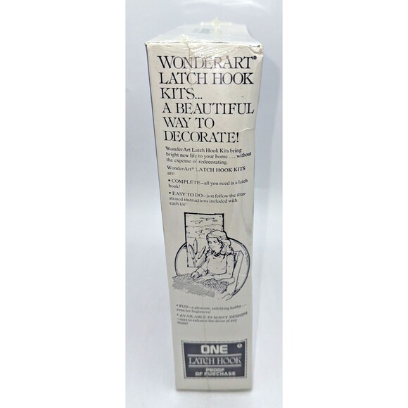 Vintage "Eagle Patriotic" Rug Latch Hooking Kit Half Round 17"X34" #4680 NEW - Picture 8 of 12